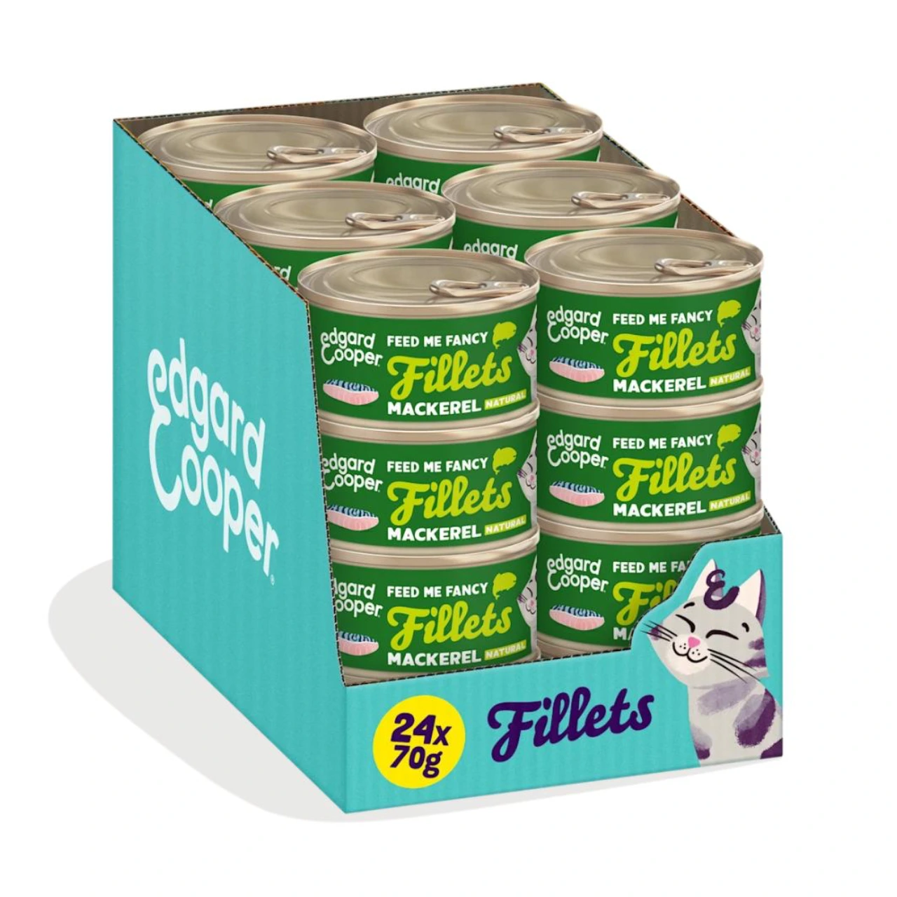 Edgard & Cooper kattefilet makrel i bouillon 70 g